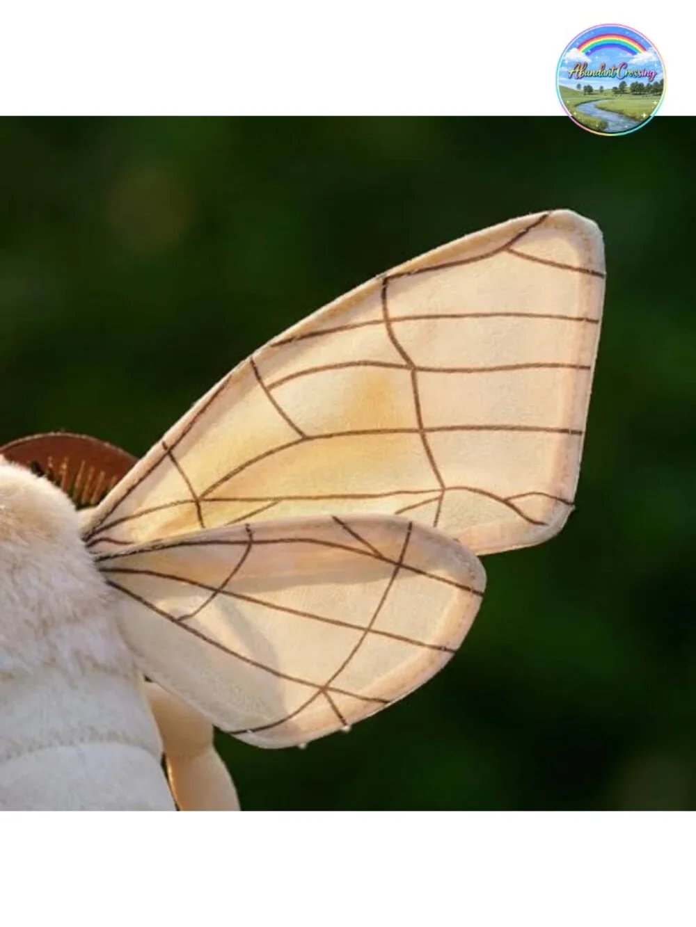 Lifelike Silk Moth Plush Toy 11in Realistic Soft Big Wings Stuffed Animal